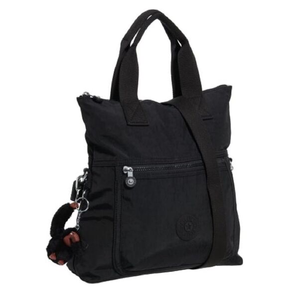 Kipling Eleva Large Convertible Crossbody Tote Bag Purse Tonal Black Monkey NWT - Picture 3 of 7